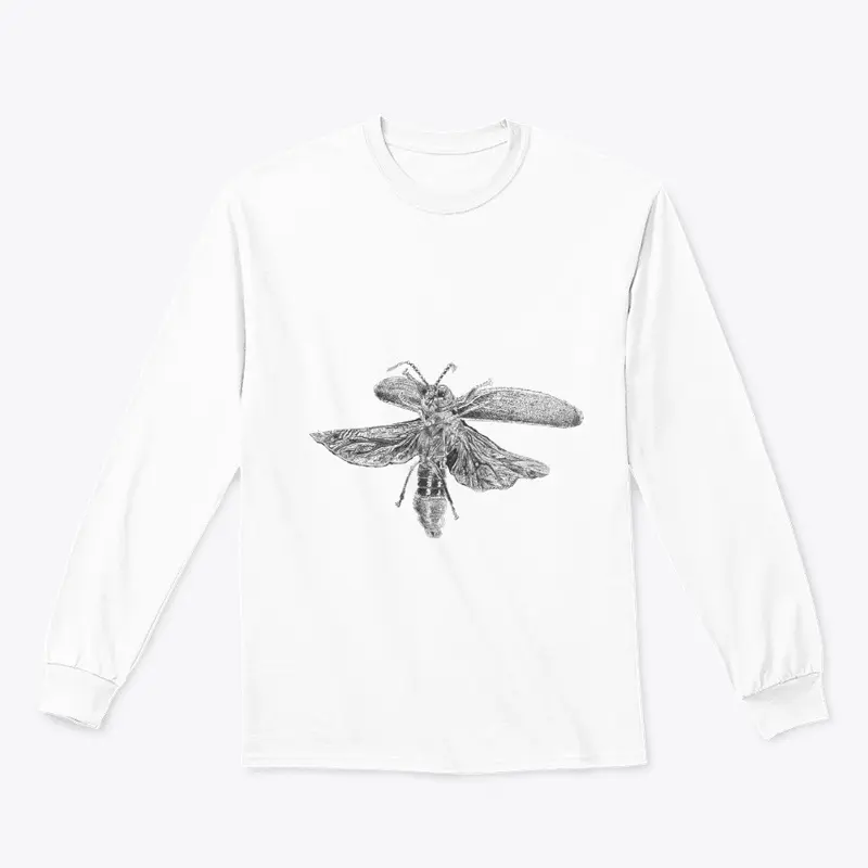 Unisex long sleeve firefly design